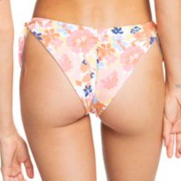 NWT!! Roxy Printed Beach Classics Cheeky Hi Leg Bikini Bottom Size Small - Picture 3 of 7